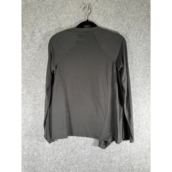 Eileen Fisher Cardigan Women Petite Small Gray Open Front Draped Lagenlook - Picture 6 of 8